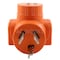 Ac Works Plug Adapter, 6-20R, 10-30P, 6-20P, 10-30P, 0 ft., Orange AD1030620 - alternate 3